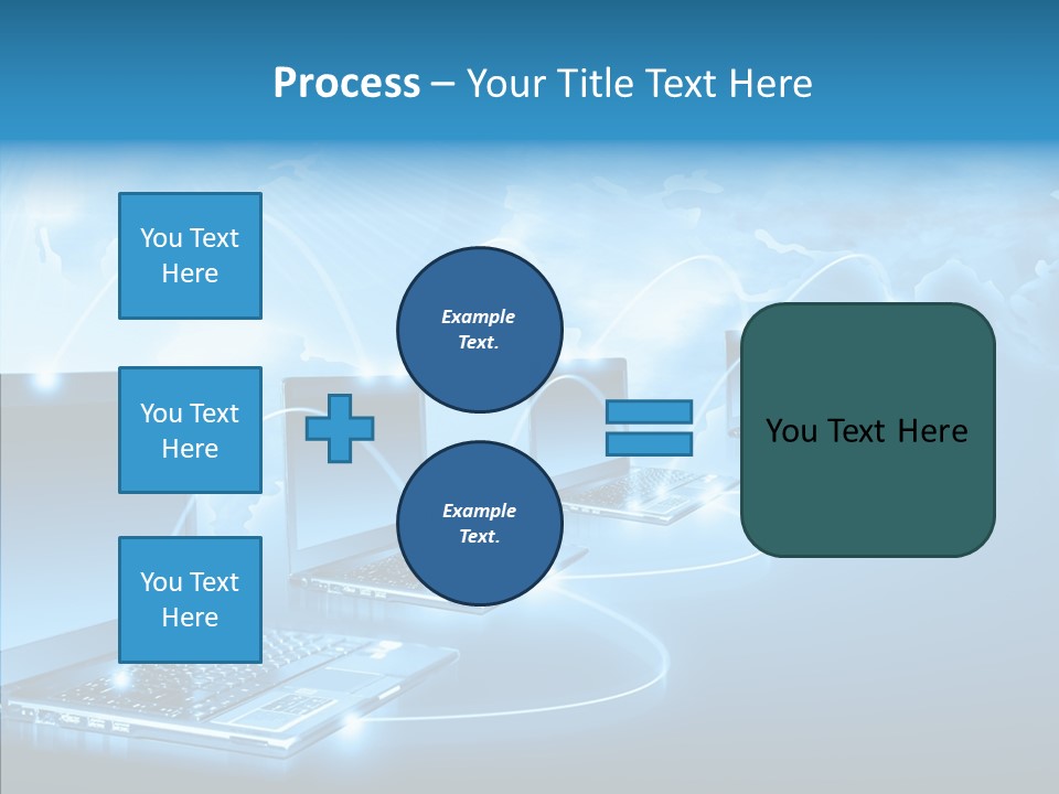 Blue Virtual Commerce PowerPoint Template