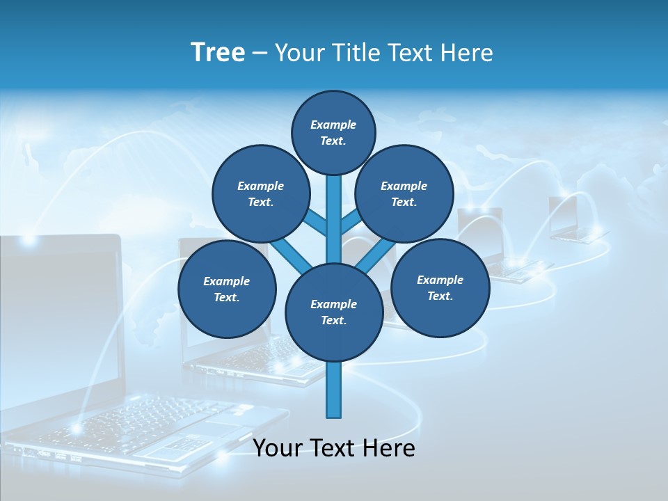 Blue Virtual Commerce PowerPoint Template