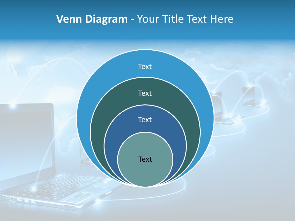 Blue Virtual Commerce PowerPoint Template