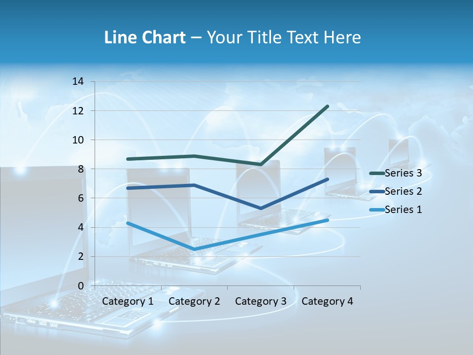 Blue Virtual Commerce PowerPoint Template