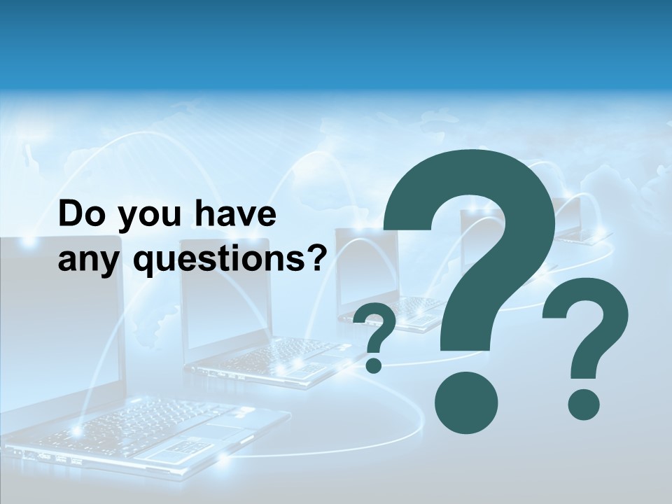 Blue Virtual Commerce PowerPoint Template