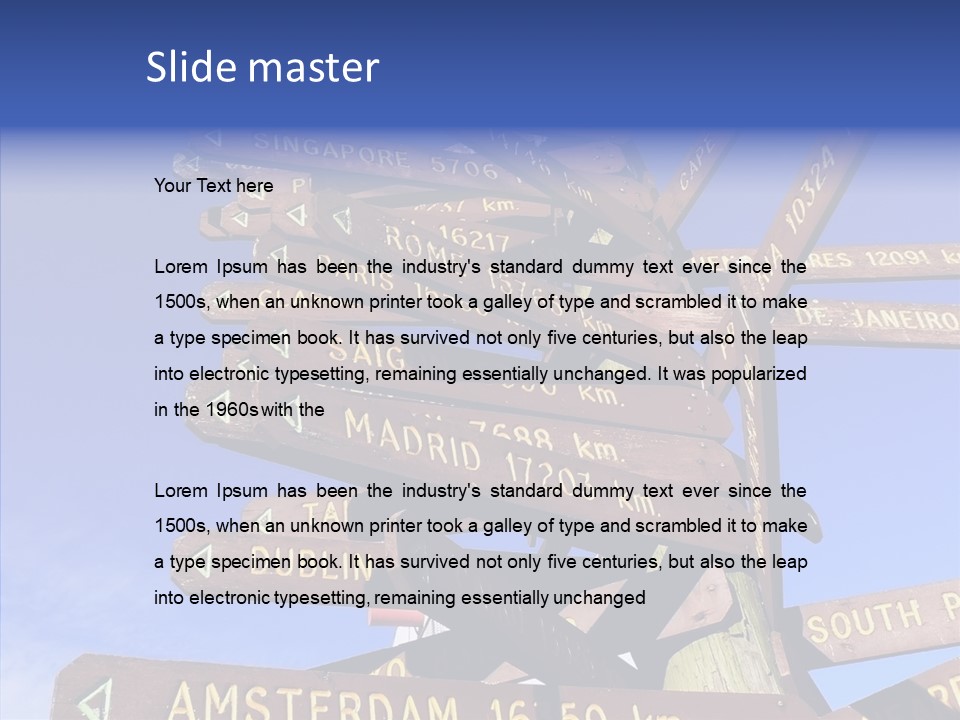 Tour Position Direction PowerPoint Template