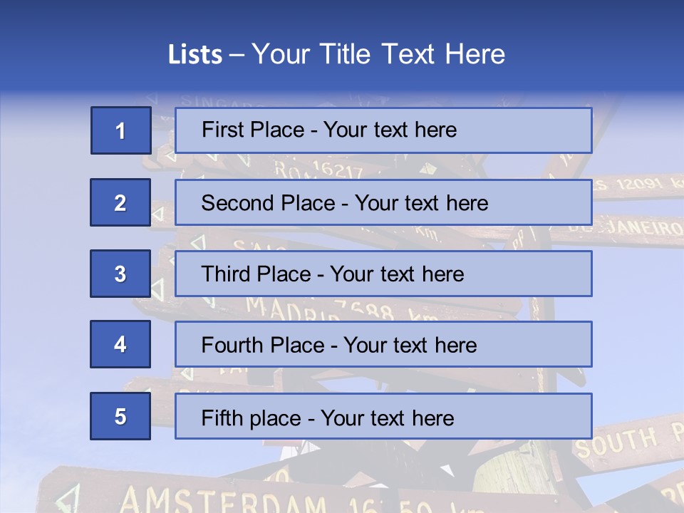 Tour Position Direction PowerPoint Template
