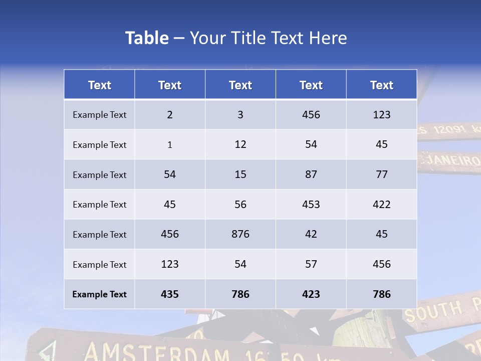 Tour Position Direction PowerPoint Template