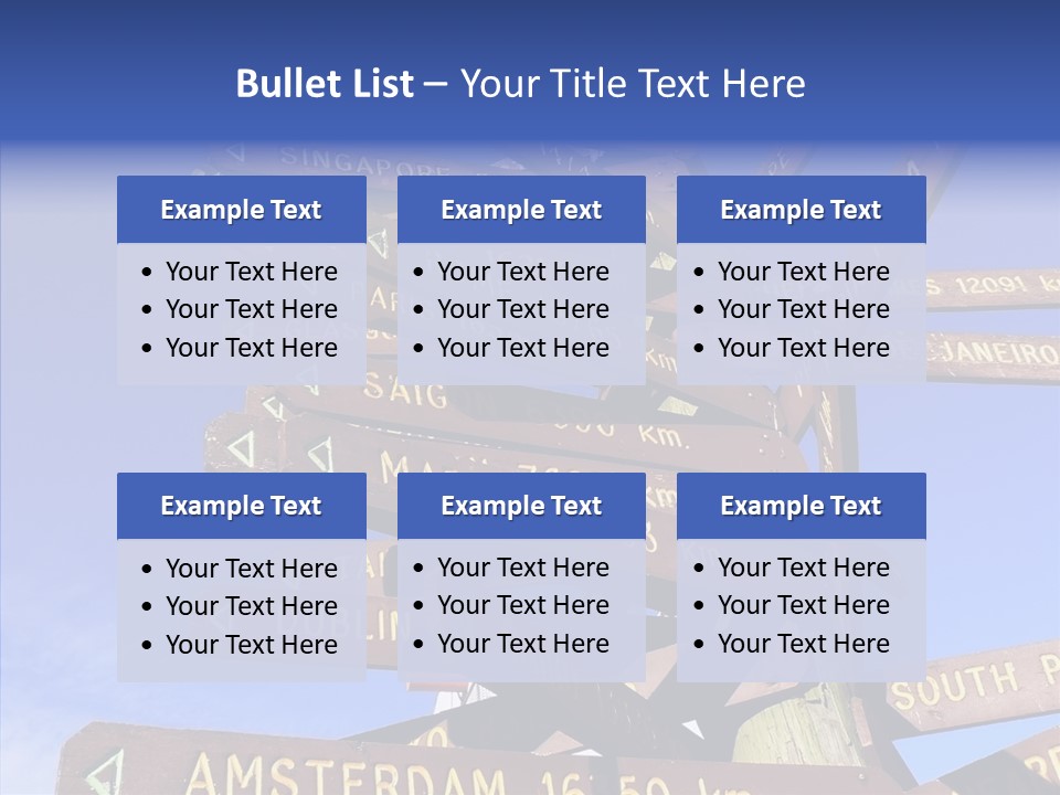 Tour Position Direction PowerPoint Template