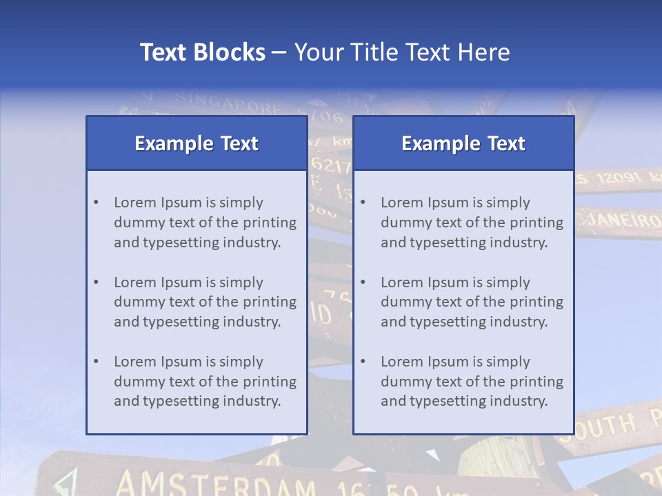Tour Position Direction PowerPoint Template