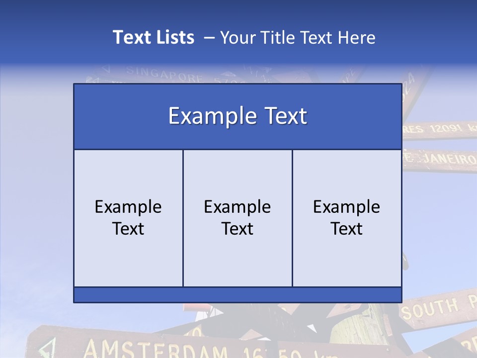 Tour Position Direction PowerPoint Template