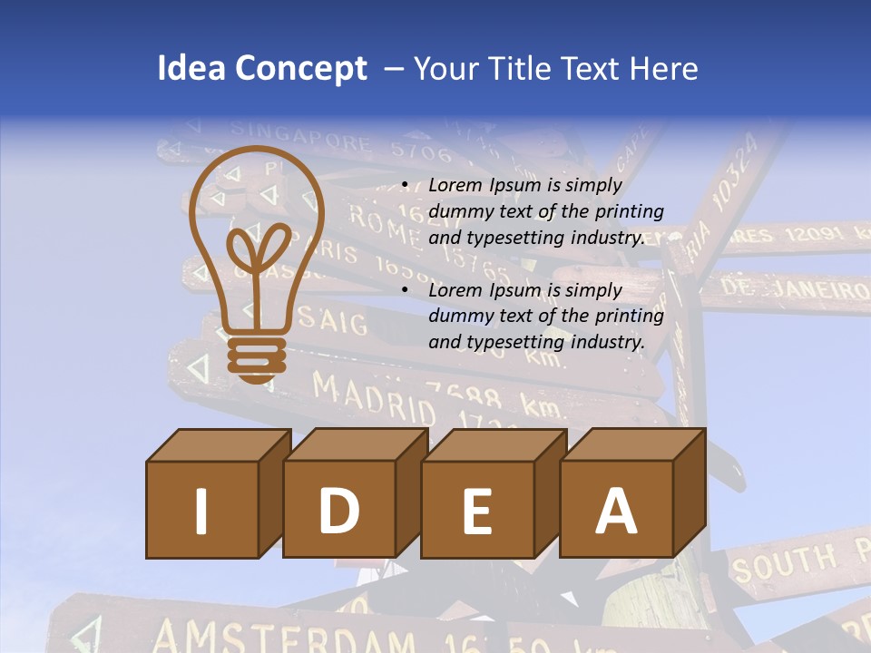 Tour Position Direction PowerPoint Template