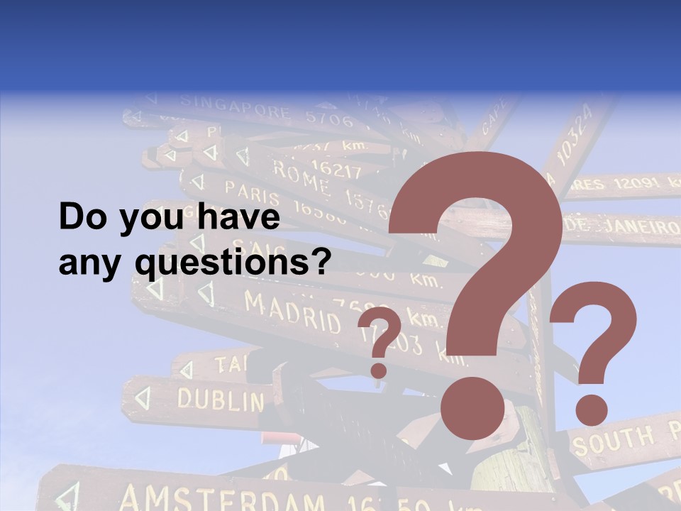 Tour Position Direction PowerPoint Template