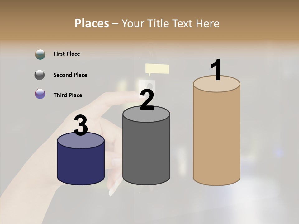 A Person Pushing A Button On A Touch Screen PowerPoint Template