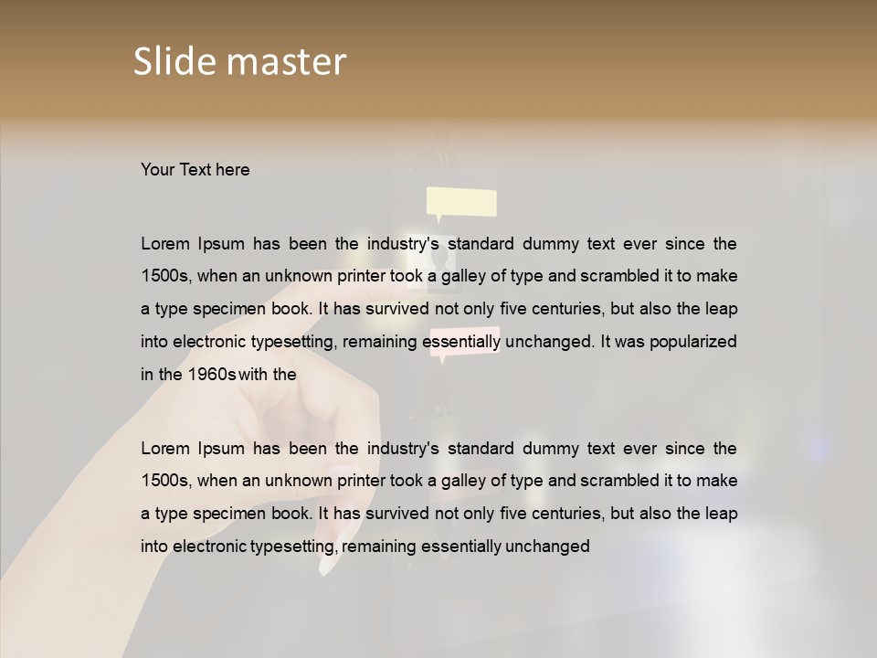 A Person Pushing A Button On A Touch Screen PowerPoint Template