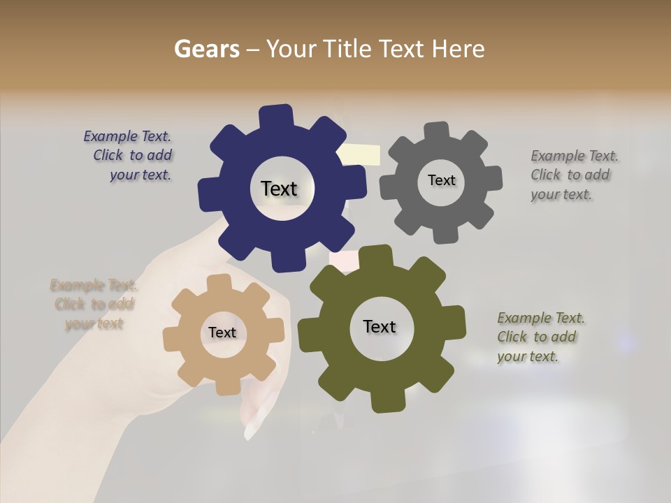 A Person Pushing A Button On A Touch Screen PowerPoint Template