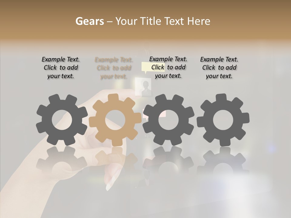 A Person Pushing A Button On A Touch Screen PowerPoint Template