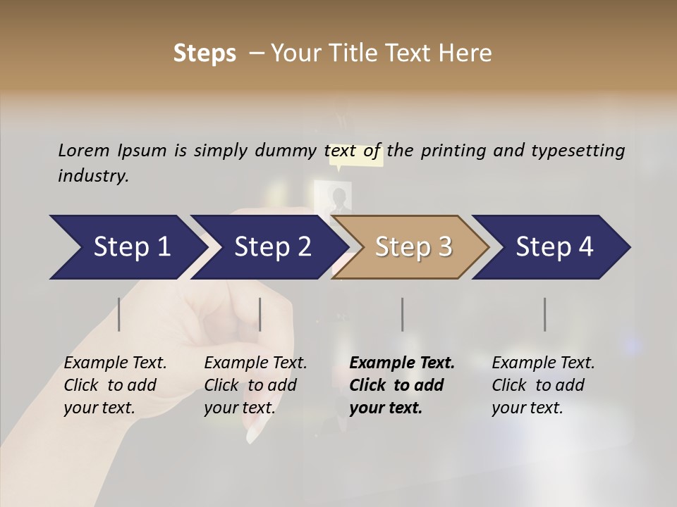 A Person Pushing A Button On A Touch Screen PowerPoint Template