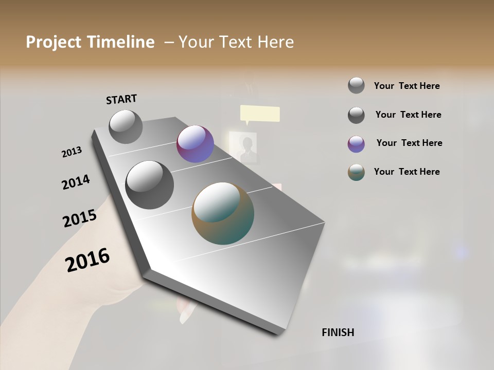 A Person Pushing A Button On A Touch Screen PowerPoint Template