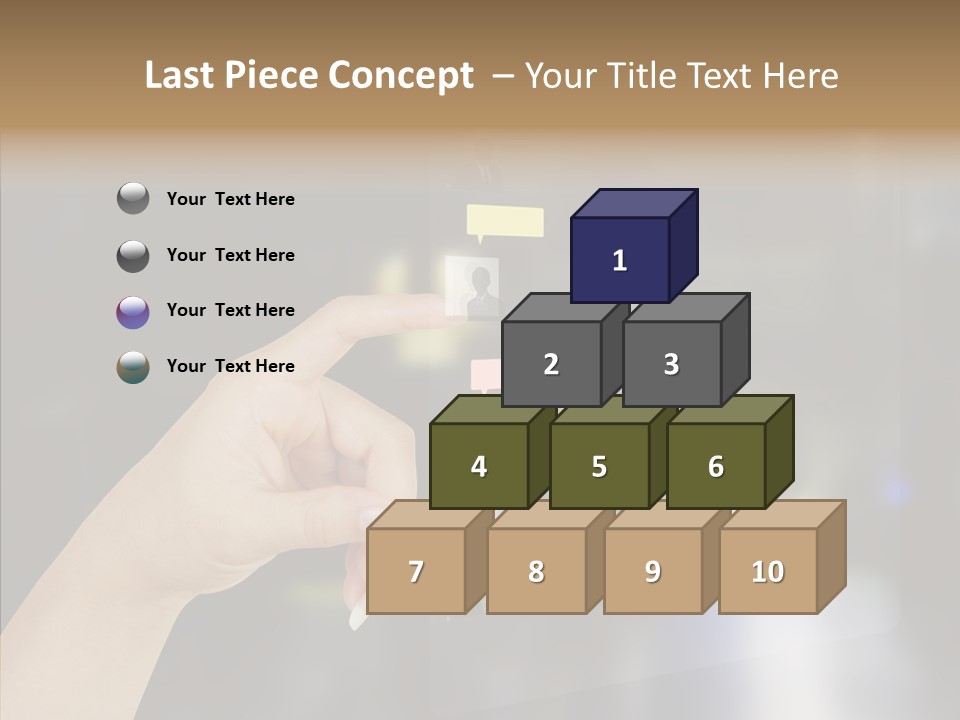 A Person Pushing A Button On A Touch Screen PowerPoint Template