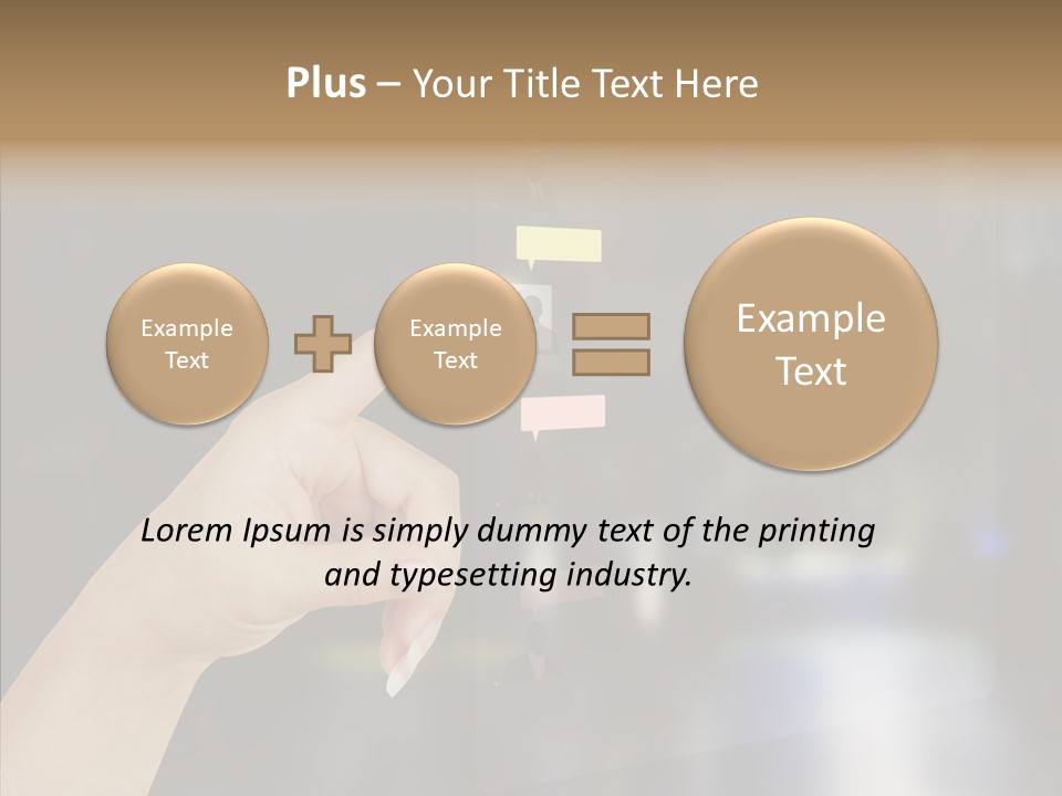 A Person Pushing A Button On A Touch Screen PowerPoint Template