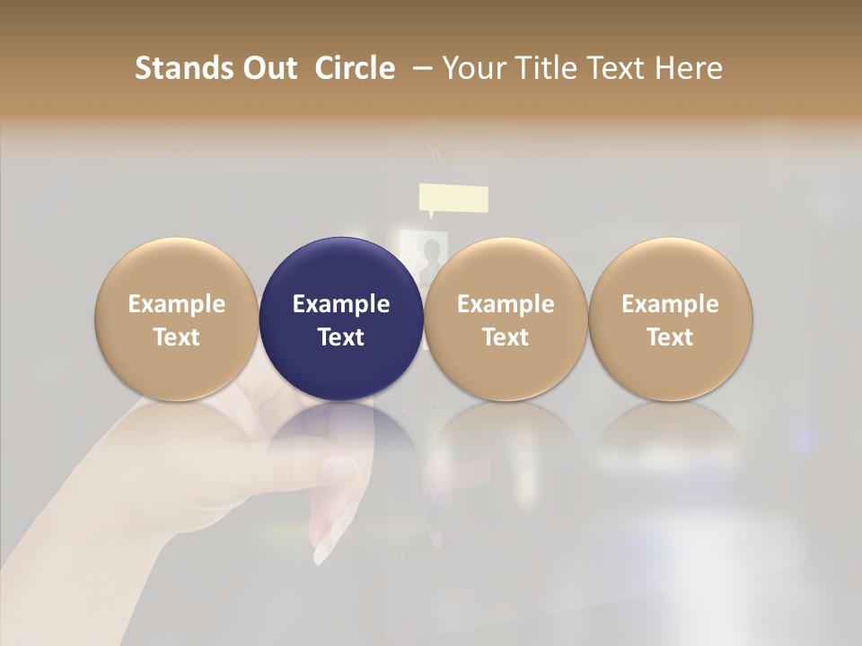 A Person Pushing A Button On A Touch Screen PowerPoint Template