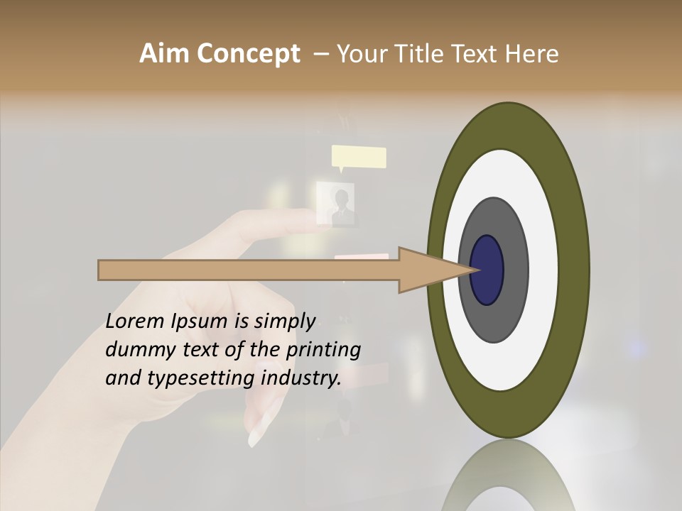 A Person Pushing A Button On A Touch Screen PowerPoint Template