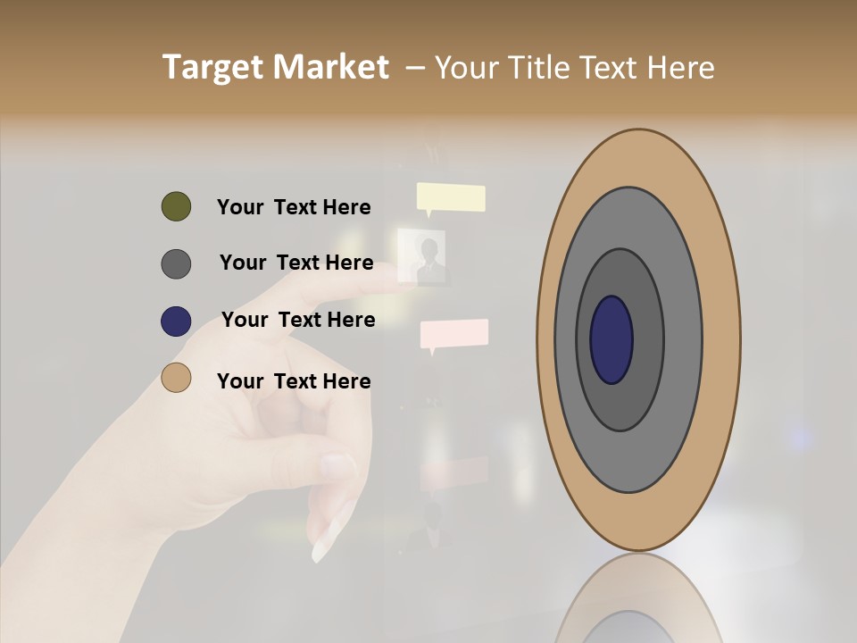 A Person Pushing A Button On A Touch Screen PowerPoint Template