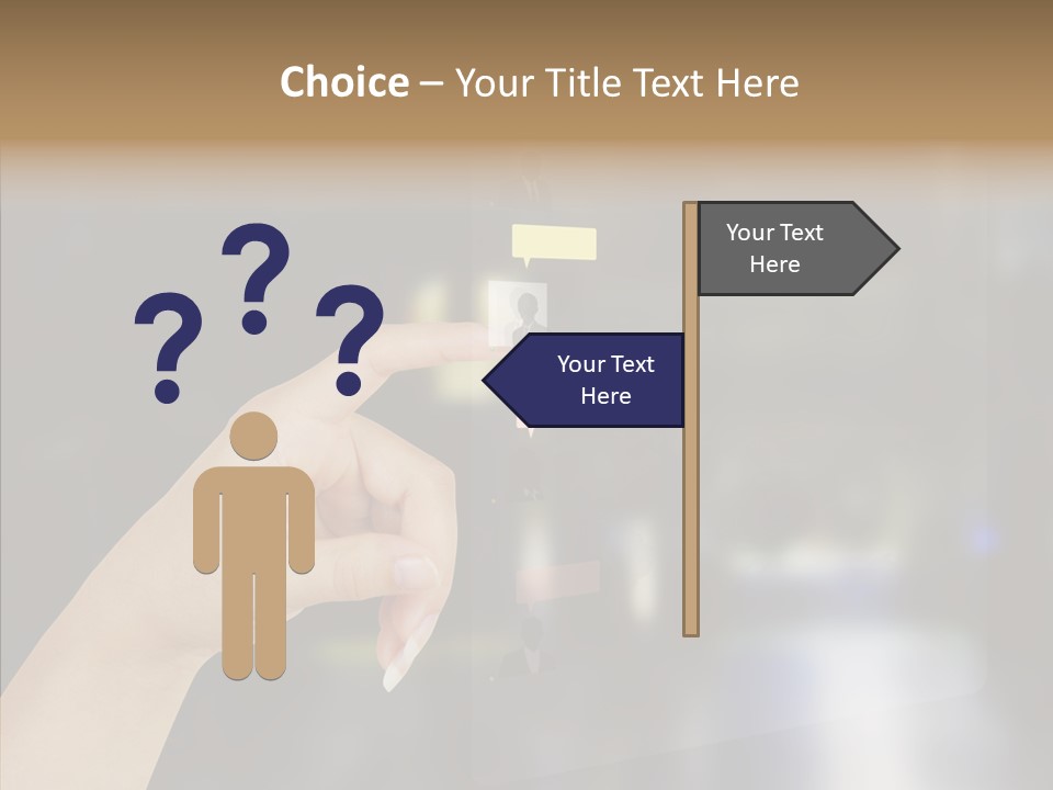 A Person Pushing A Button On A Touch Screen PowerPoint Template