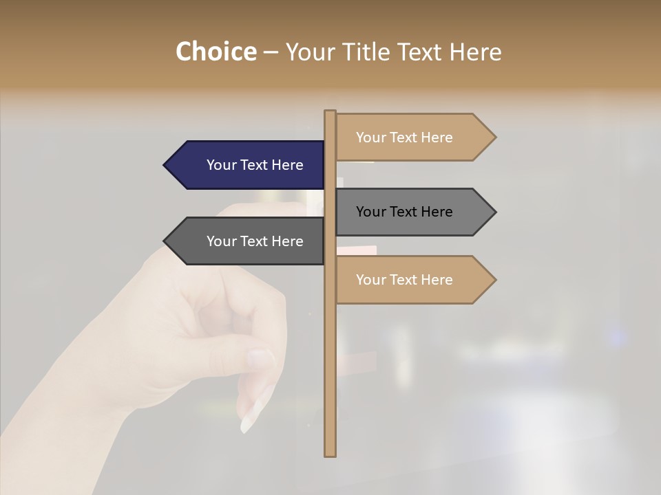 A Person Pushing A Button On A Touch Screen PowerPoint Template