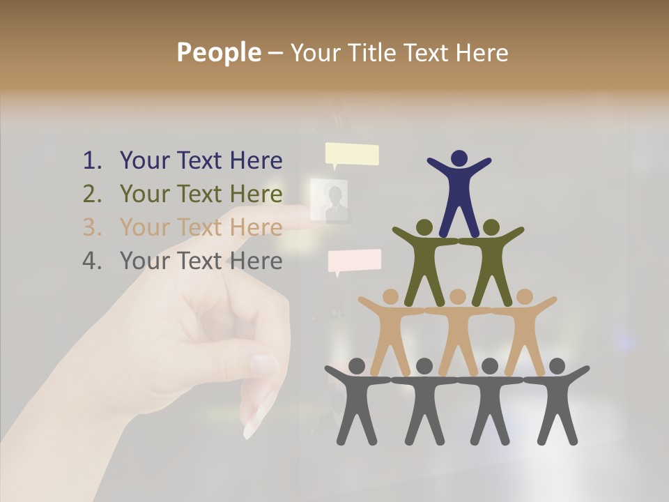 A Person Pushing A Button On A Touch Screen PowerPoint Template