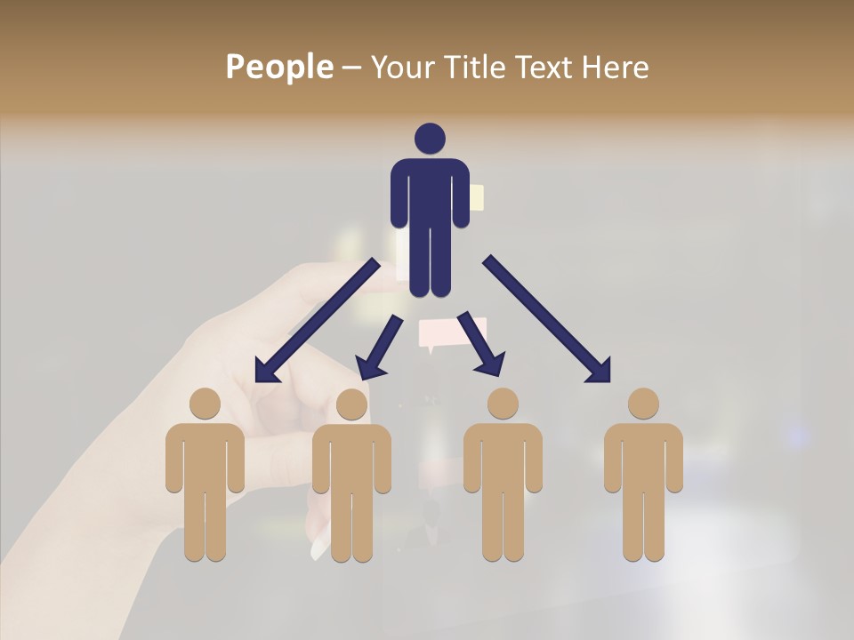 A Person Pushing A Button On A Touch Screen PowerPoint Template