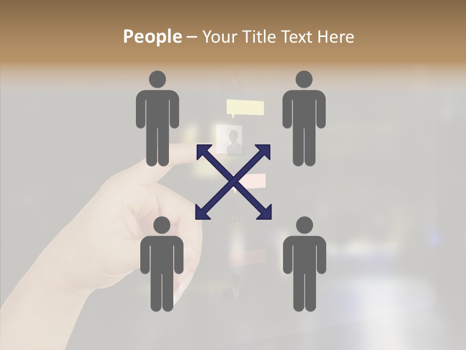 A Person Pushing A Button On A Touch Screen PowerPoint Template