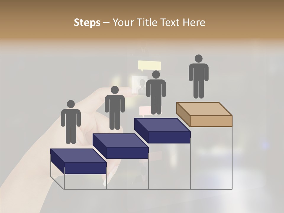 A Person Pushing A Button On A Touch Screen PowerPoint Template