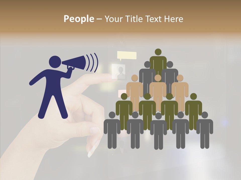 A Person Pushing A Button On A Touch Screen PowerPoint Template