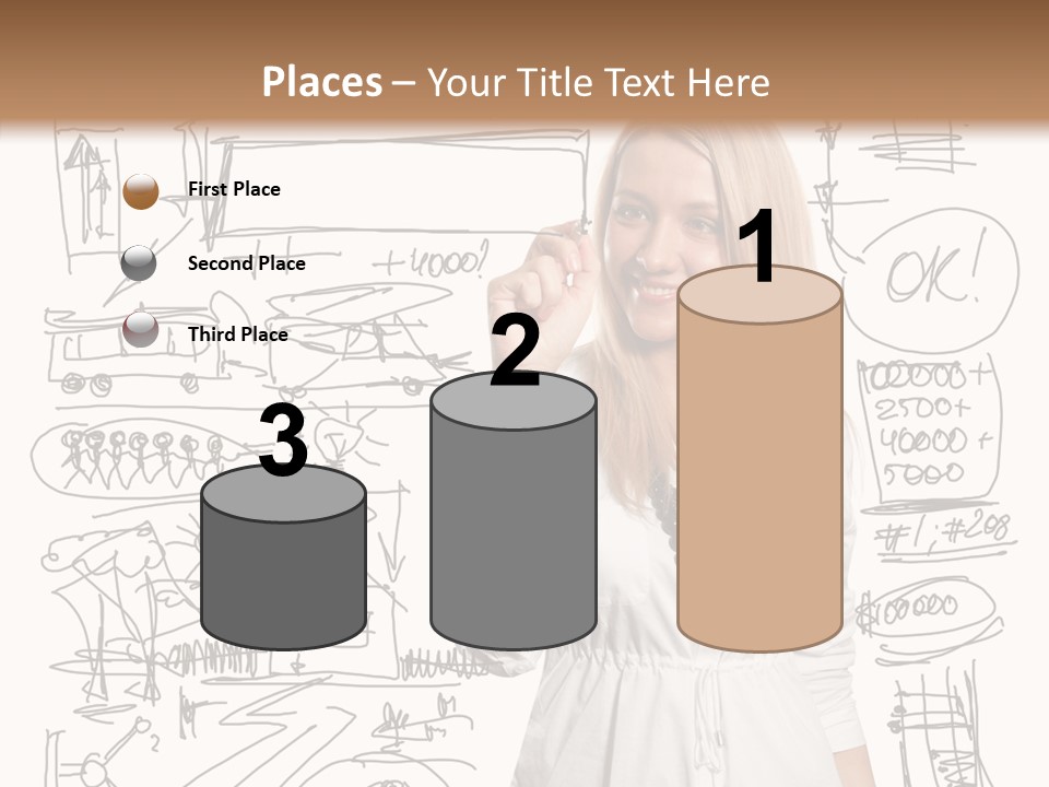 Sign Marker Businessman PowerPoint Template