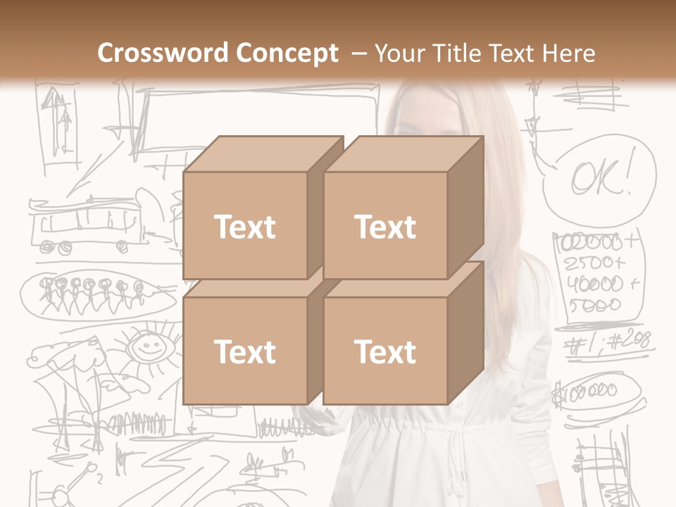 Sign Marker Businessman PowerPoint Template