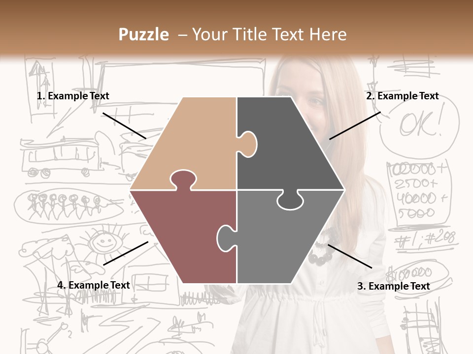 Sign Marker Businessman PowerPoint Template