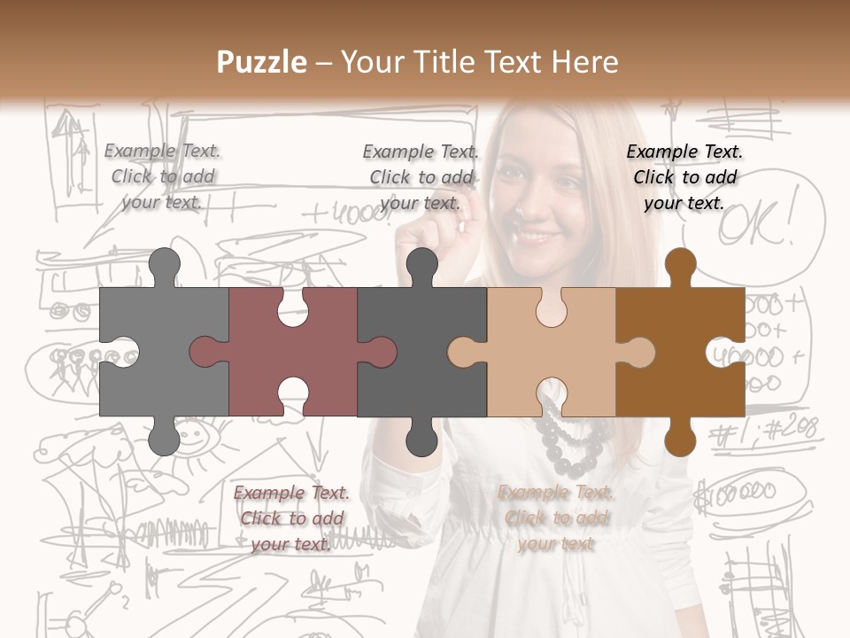 Sign Marker Businessman PowerPoint Template