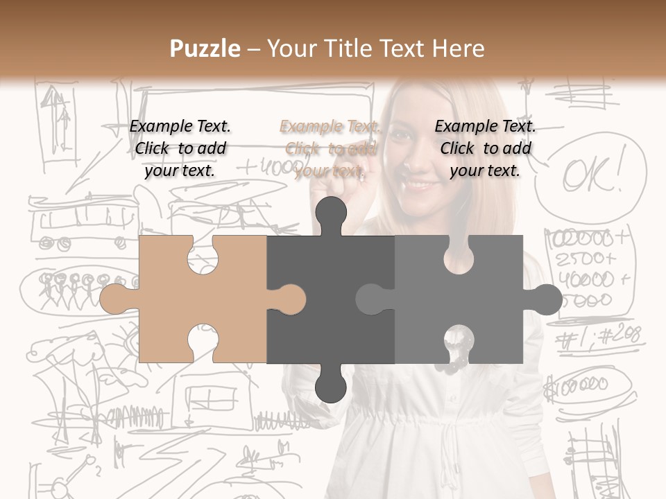 Sign Marker Businessman PowerPoint Template