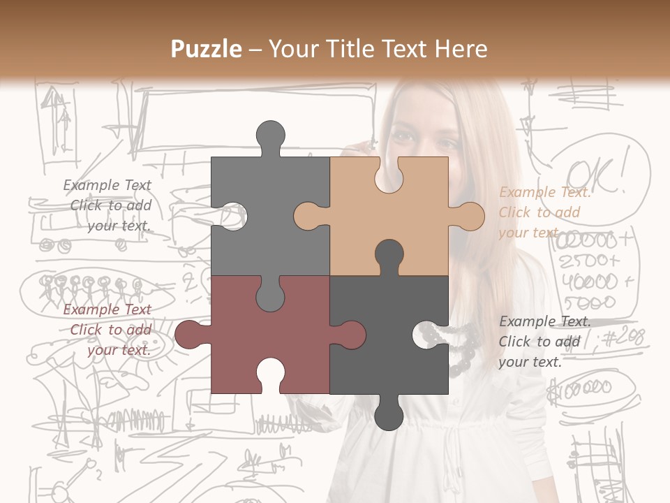 Sign Marker Businessman PowerPoint Template