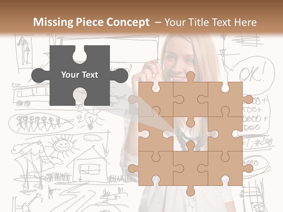 Sign Marker Businessman PowerPoint Template