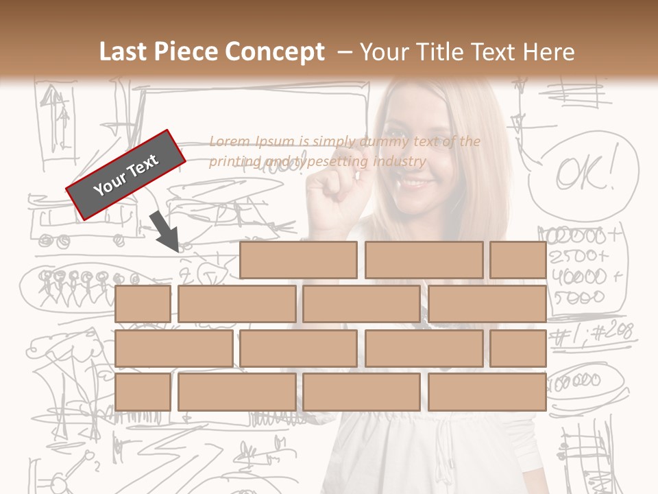 Sign Marker Businessman PowerPoint Template