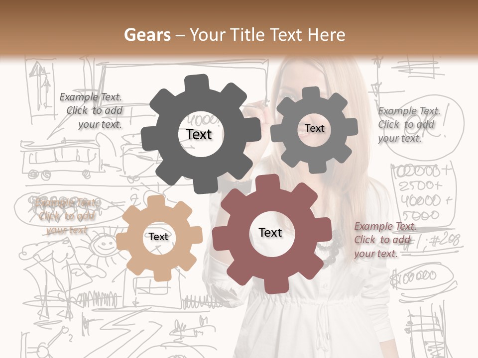 Sign Marker Businessman PowerPoint Template