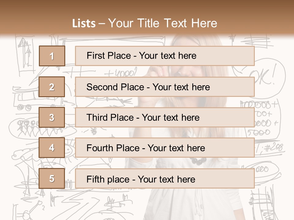 Sign Marker Businessman PowerPoint Template