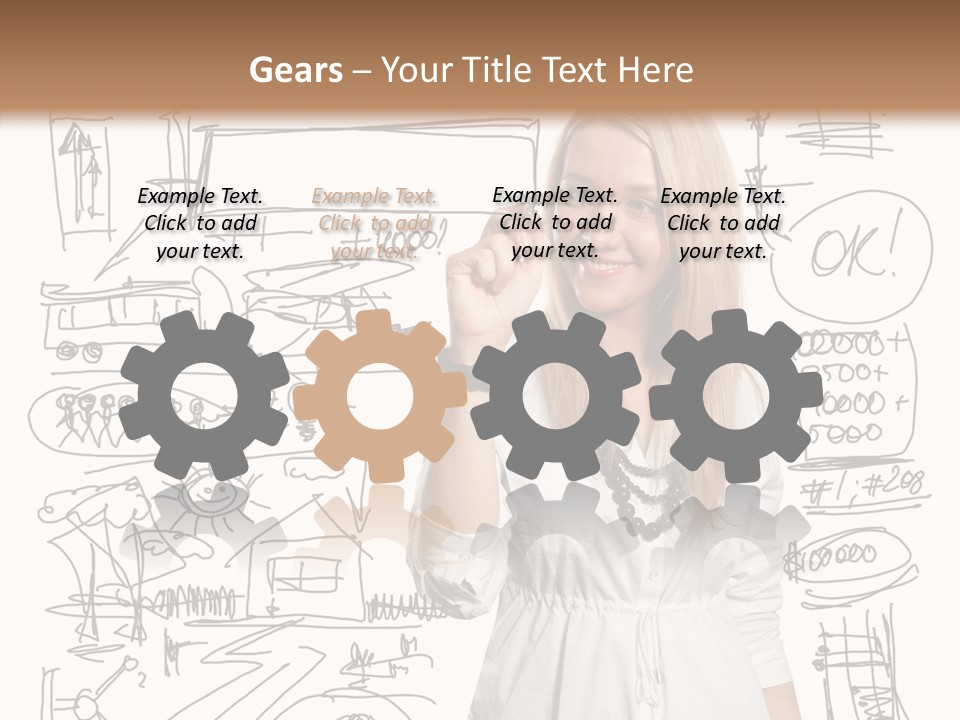 Sign Marker Businessman PowerPoint Template