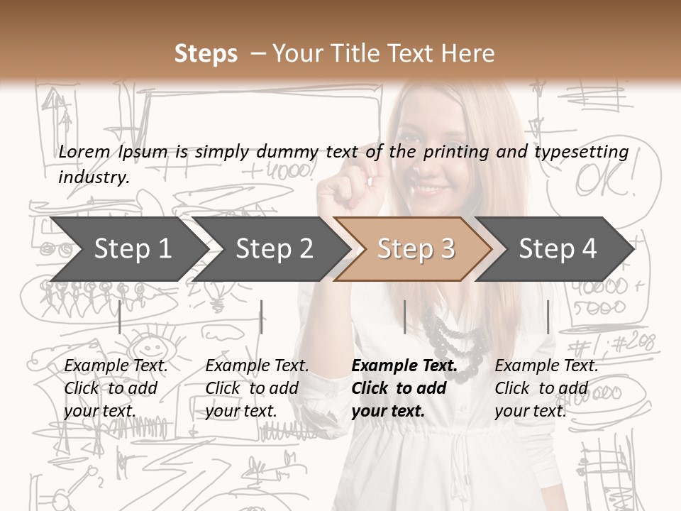 Sign Marker Businessman PowerPoint Template