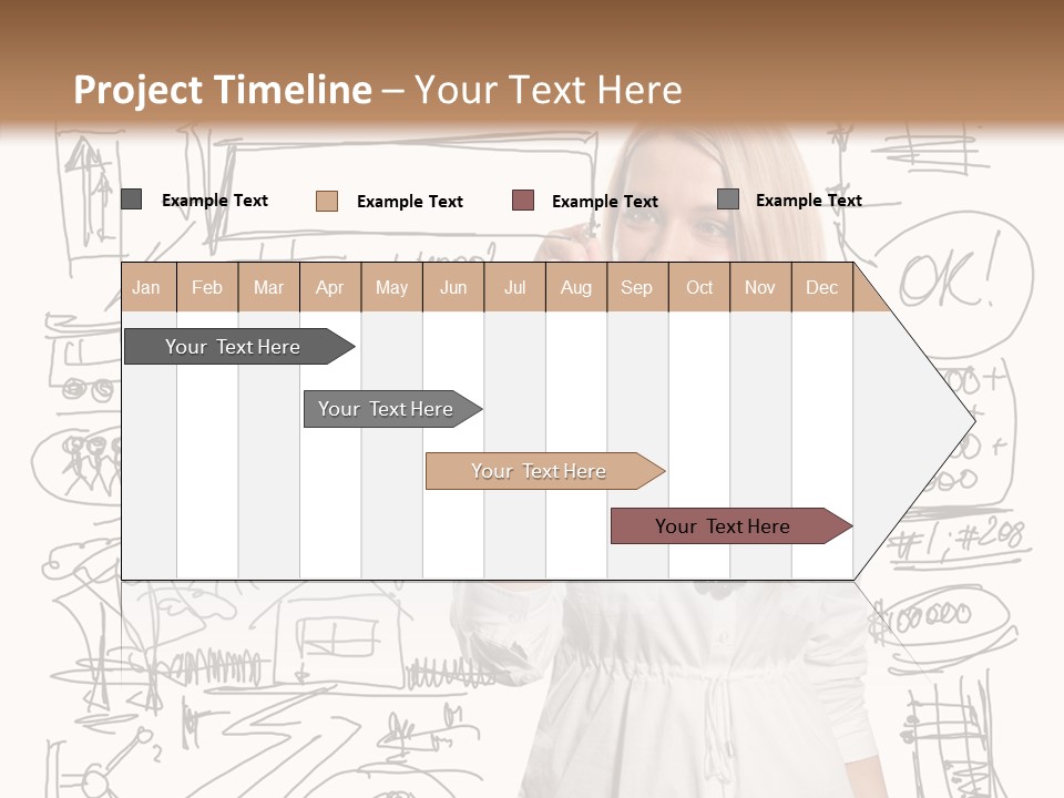 Sign Marker Businessman PowerPoint Template