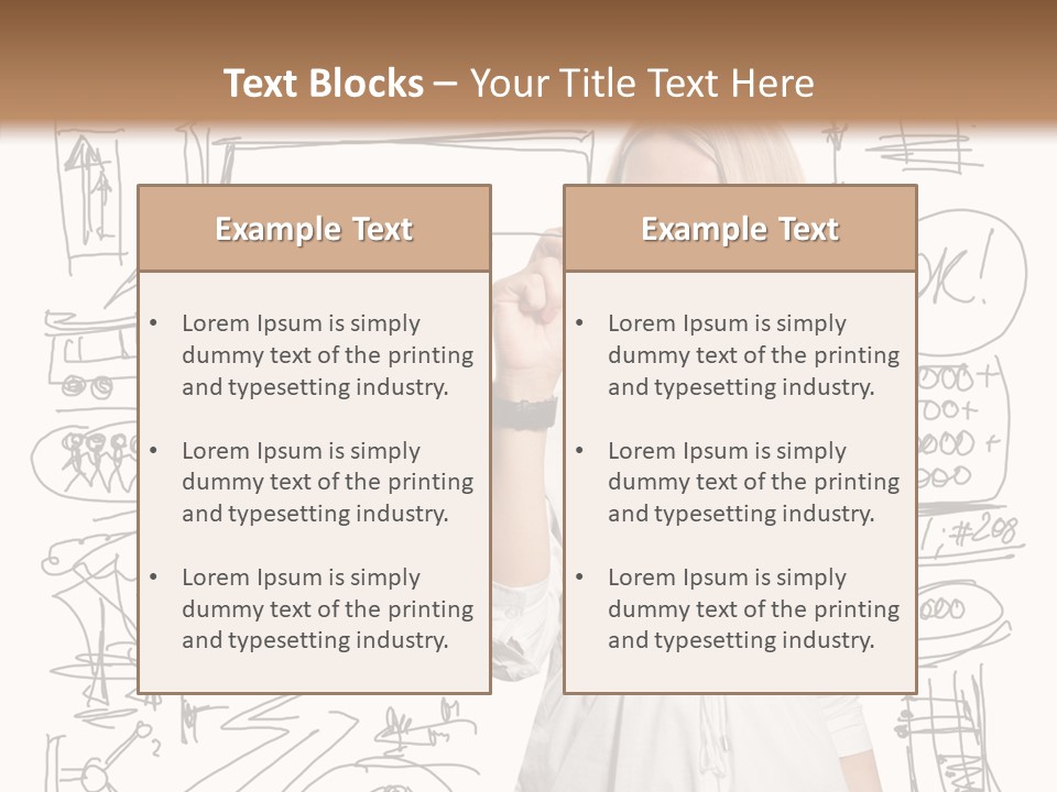 Sign Marker Businessman PowerPoint Template