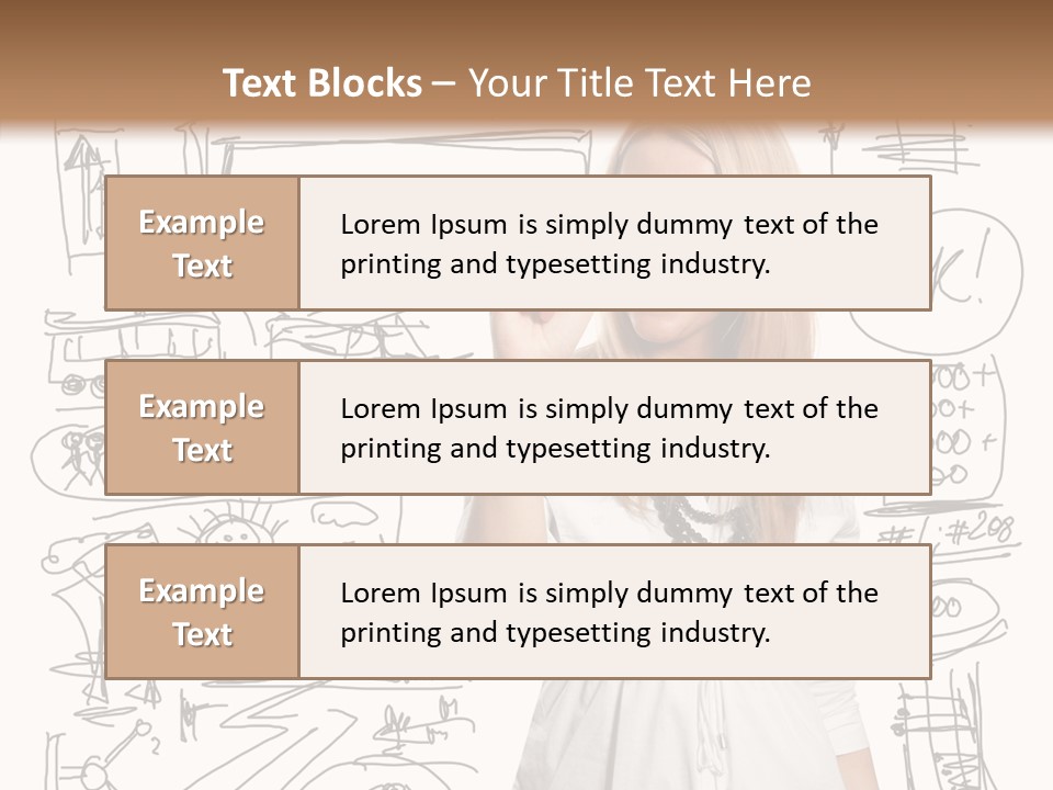 Sign Marker Businessman PowerPoint Template