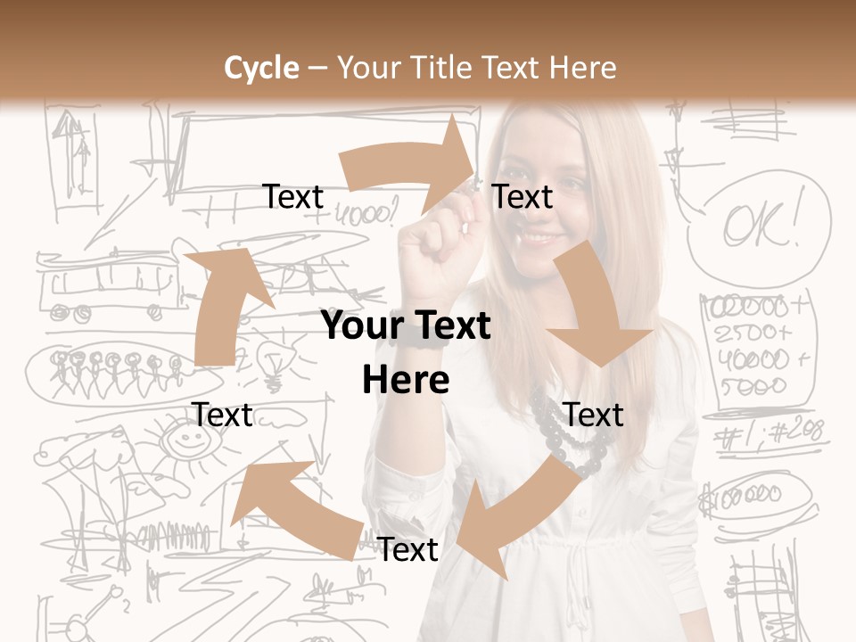 Sign Marker Businessman PowerPoint Template