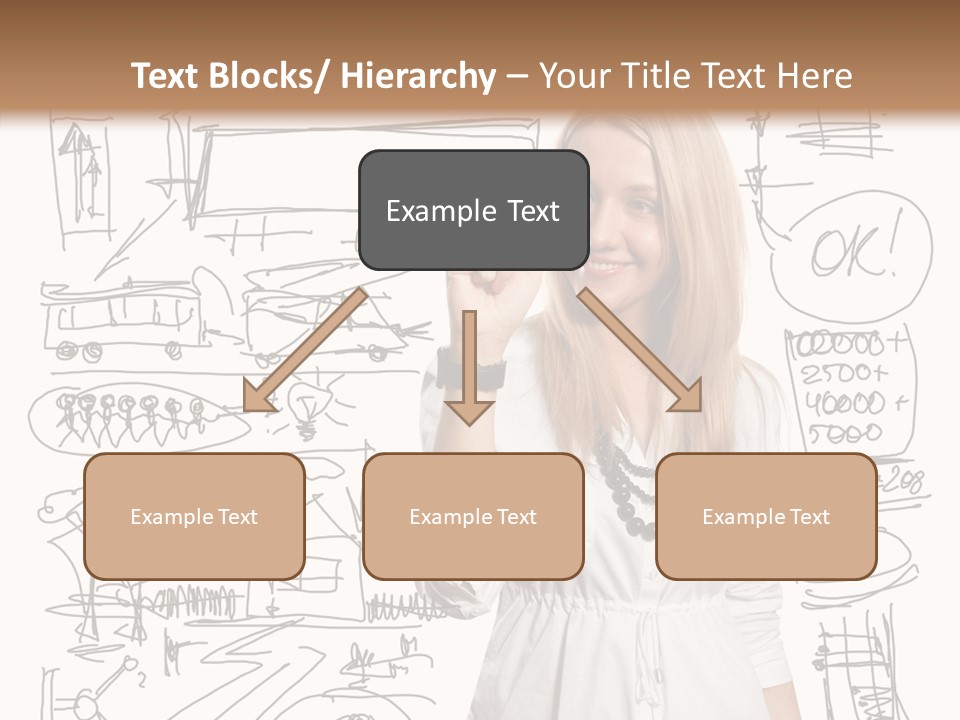 Sign Marker Businessman PowerPoint Template