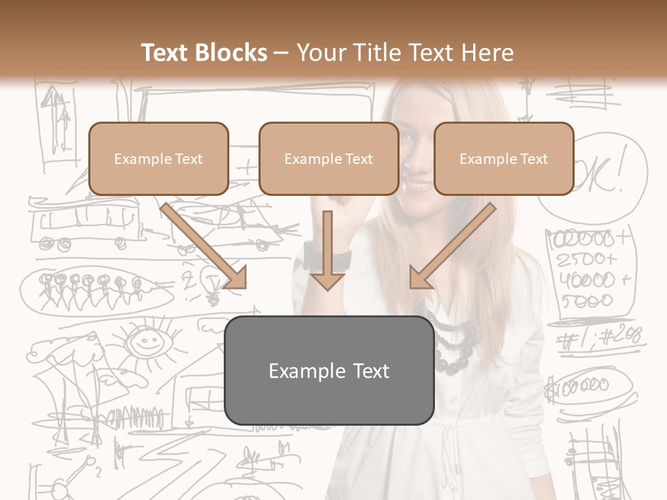 Sign Marker Businessman PowerPoint Template