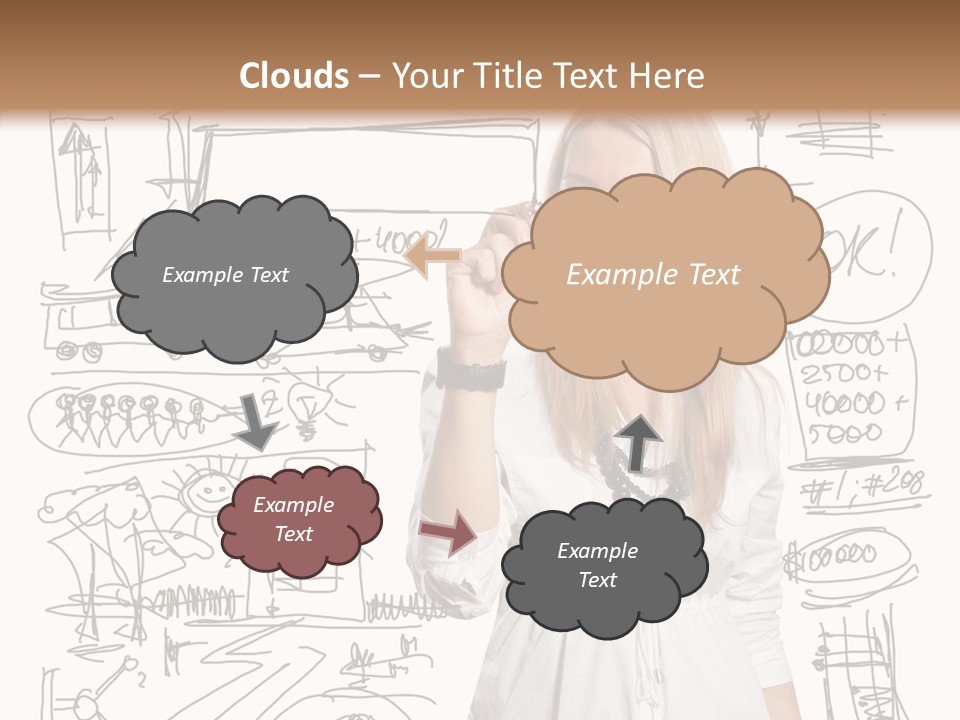 Sign Marker Businessman PowerPoint Template